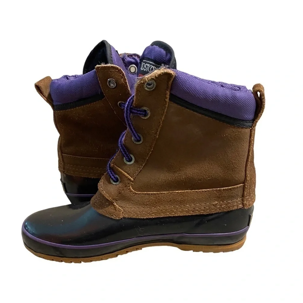 Woodstock Vintage Purple Blue Duck Boots Womens Size 7 M Thermolite 91885-5